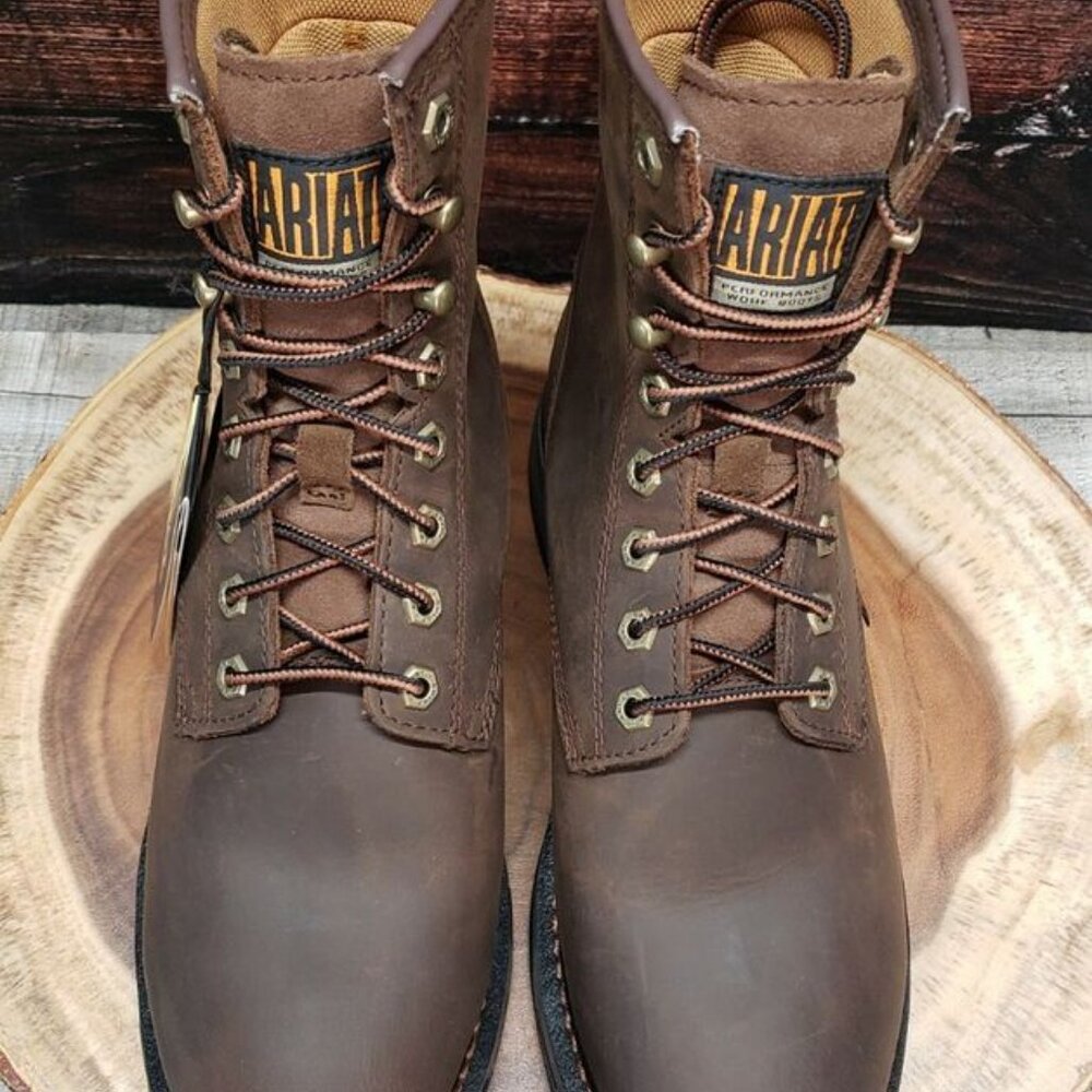 Ariat WorkHog 8 EE Waterproof Soft Toe Work Boots 10011939 $215 Brown Mens - Picture 6 of 13